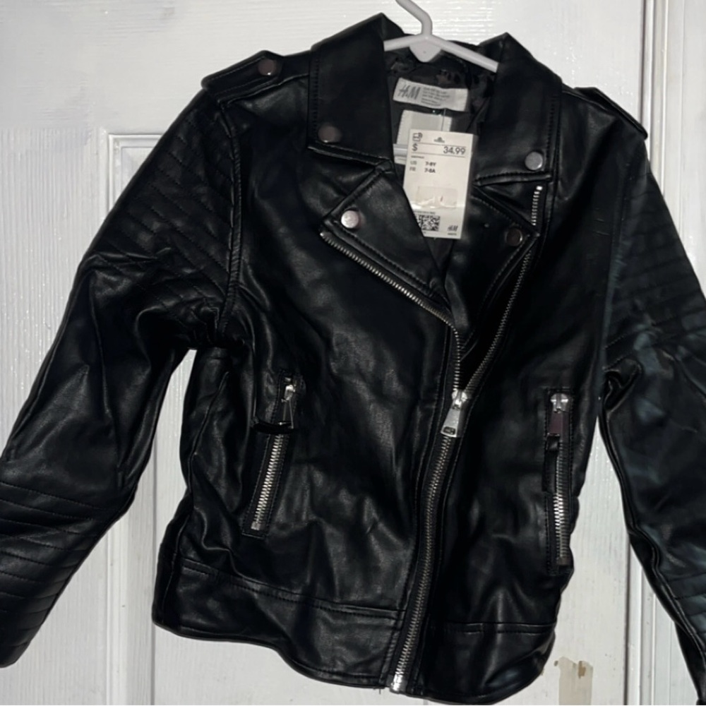 H&M Kids Black Leather Jacket